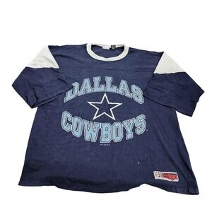Vintage Dallas Cowboys Shirt Mens XL Blue NFL Football The Edge Graphic 90s